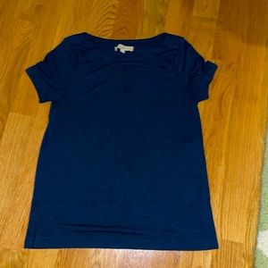 Loft boat neck T in blue
